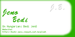 jeno bedi business card