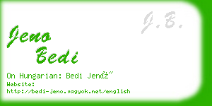 jeno bedi business card